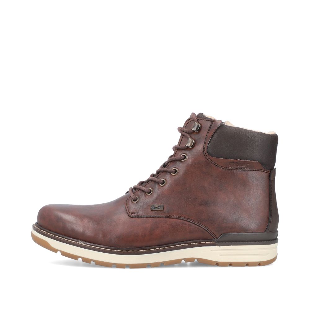 Rieker Men's Lace-Up Boots - Nut Brown