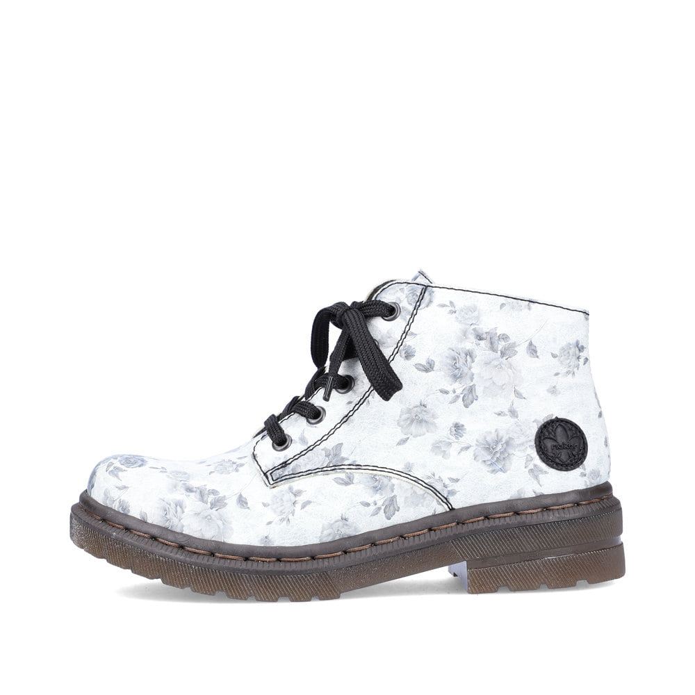 Rieker Women's Biker Boots Silver White