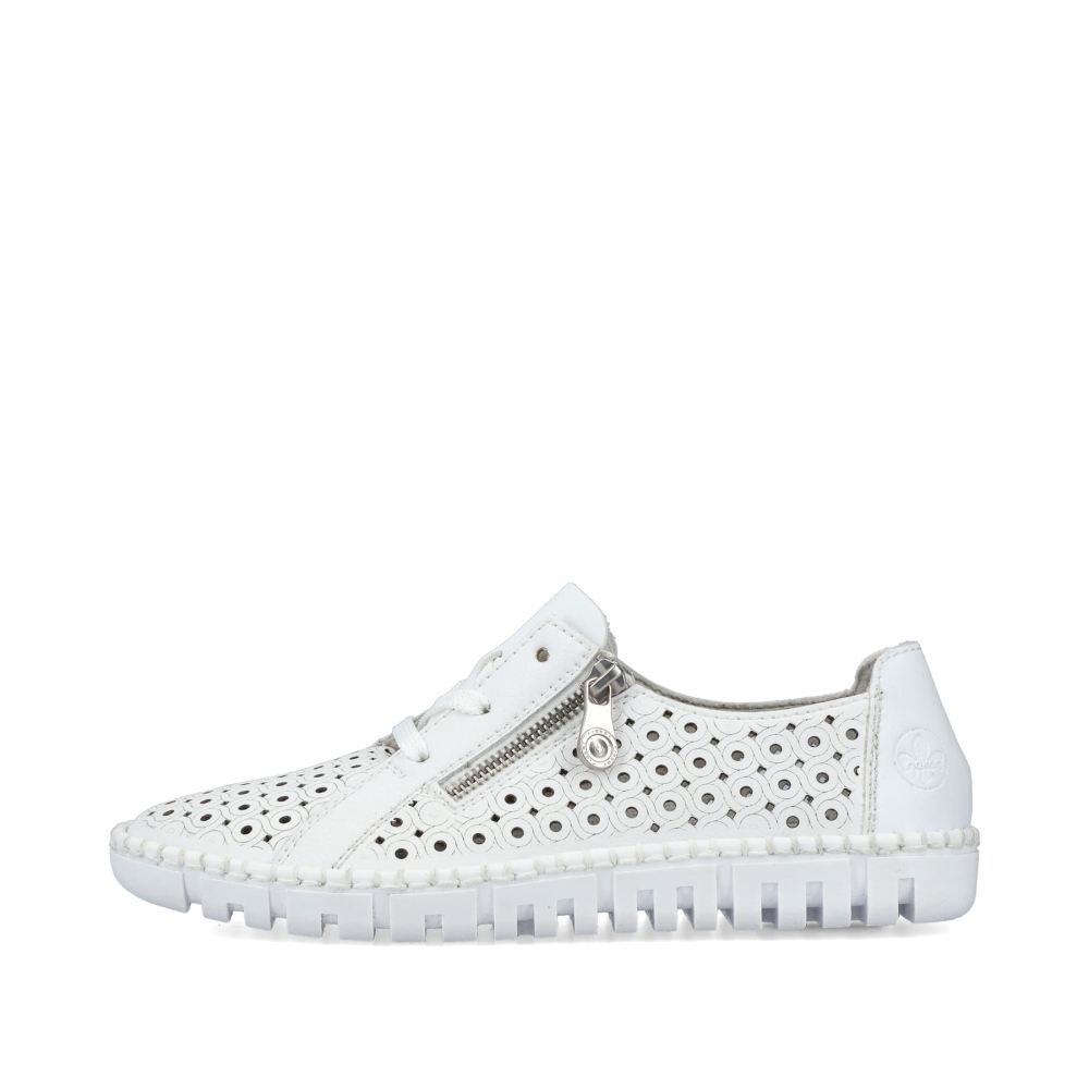 Rieker Women's Lace-Up Shoes - Pearl White