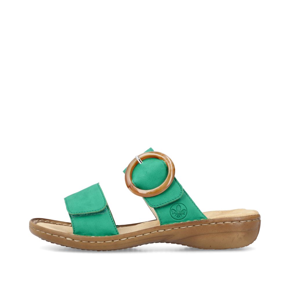 Rieker Women's Mules - Grass Green
