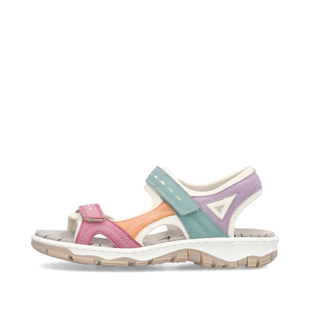 Rieker Women's Trekking Sandals - White-Multicolor
