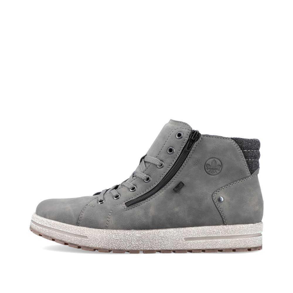 Rieker Men's Lace-Up Bootsmoon Gray
