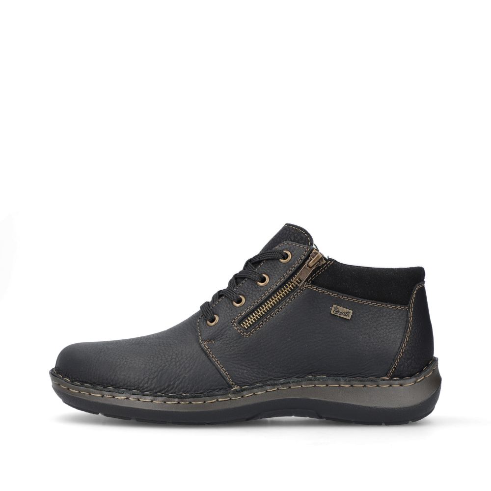 Rieker Men's Lace-Up Shoes Asphalt Black
