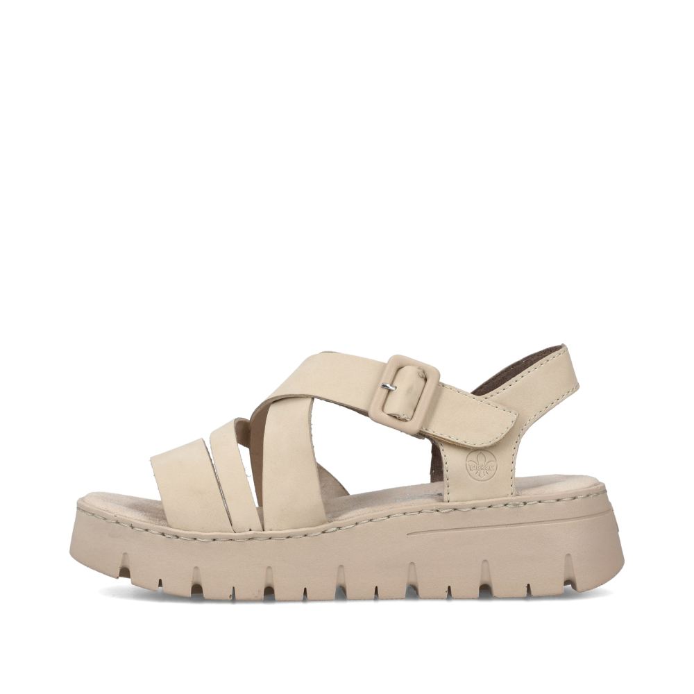 Rieker Women's Strappy Sandals - Light Beige