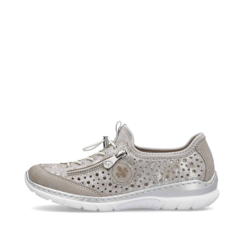 Rieker Women's Slippers - Beige Metallic