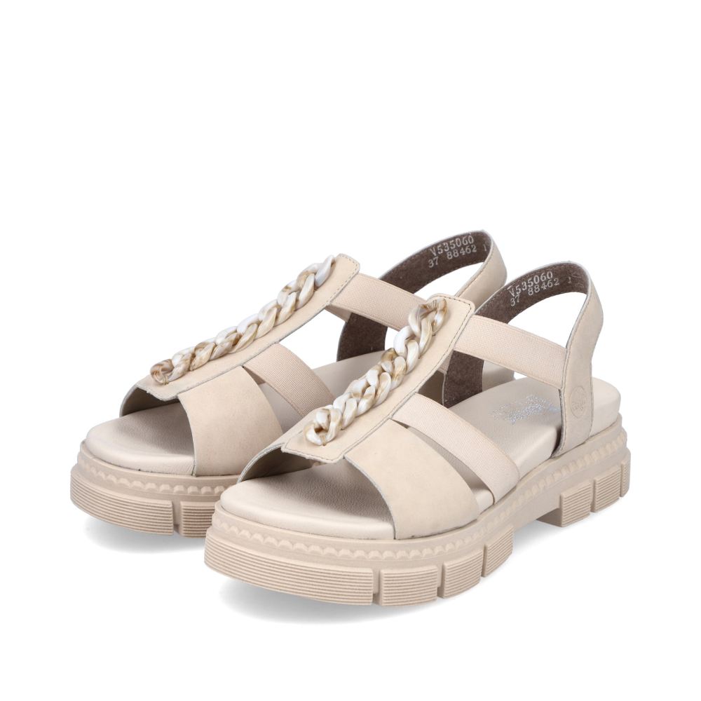Rieker Women's Strappy Sandals - Light Beige
