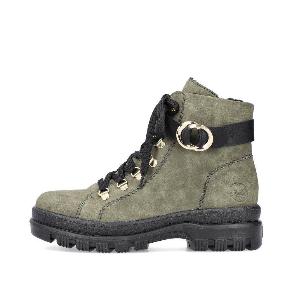 Rieker Women's Biker Boots Leaf Green