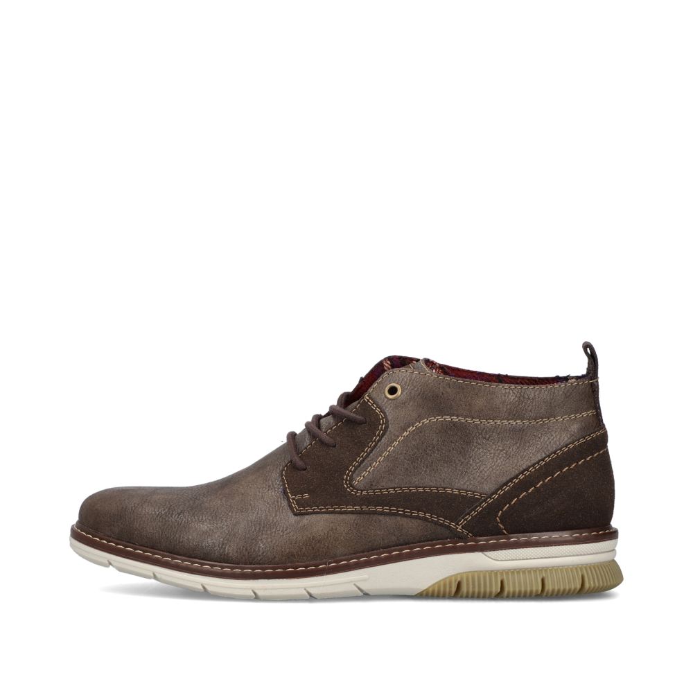 Rieker Men's Lace-Up Shoes - Gray-Brown