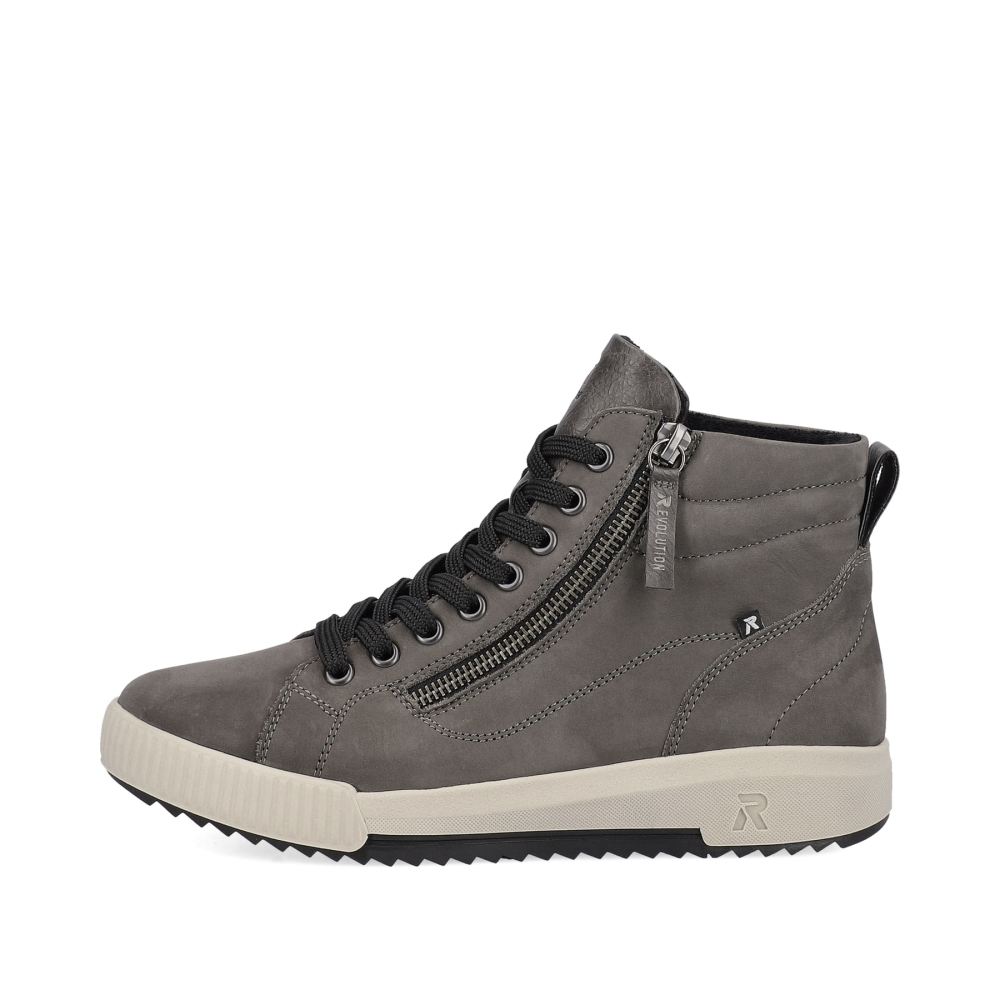 Rieker Evolution Women's High-Top Sneakers - Stone Grey
