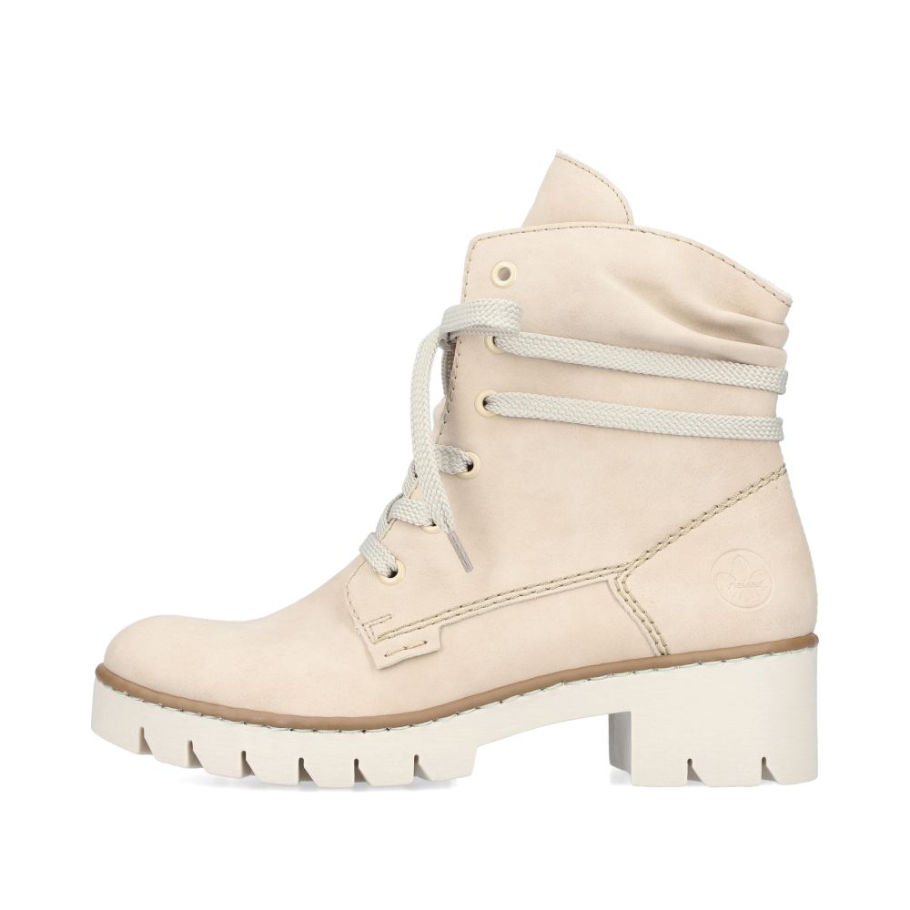 Rieker Women's Lace-Up Boots - Light Beige