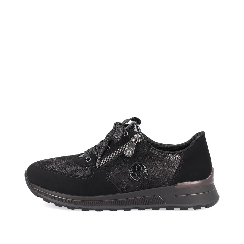 Rieker Women's Low-Top Sneakers - Night Black