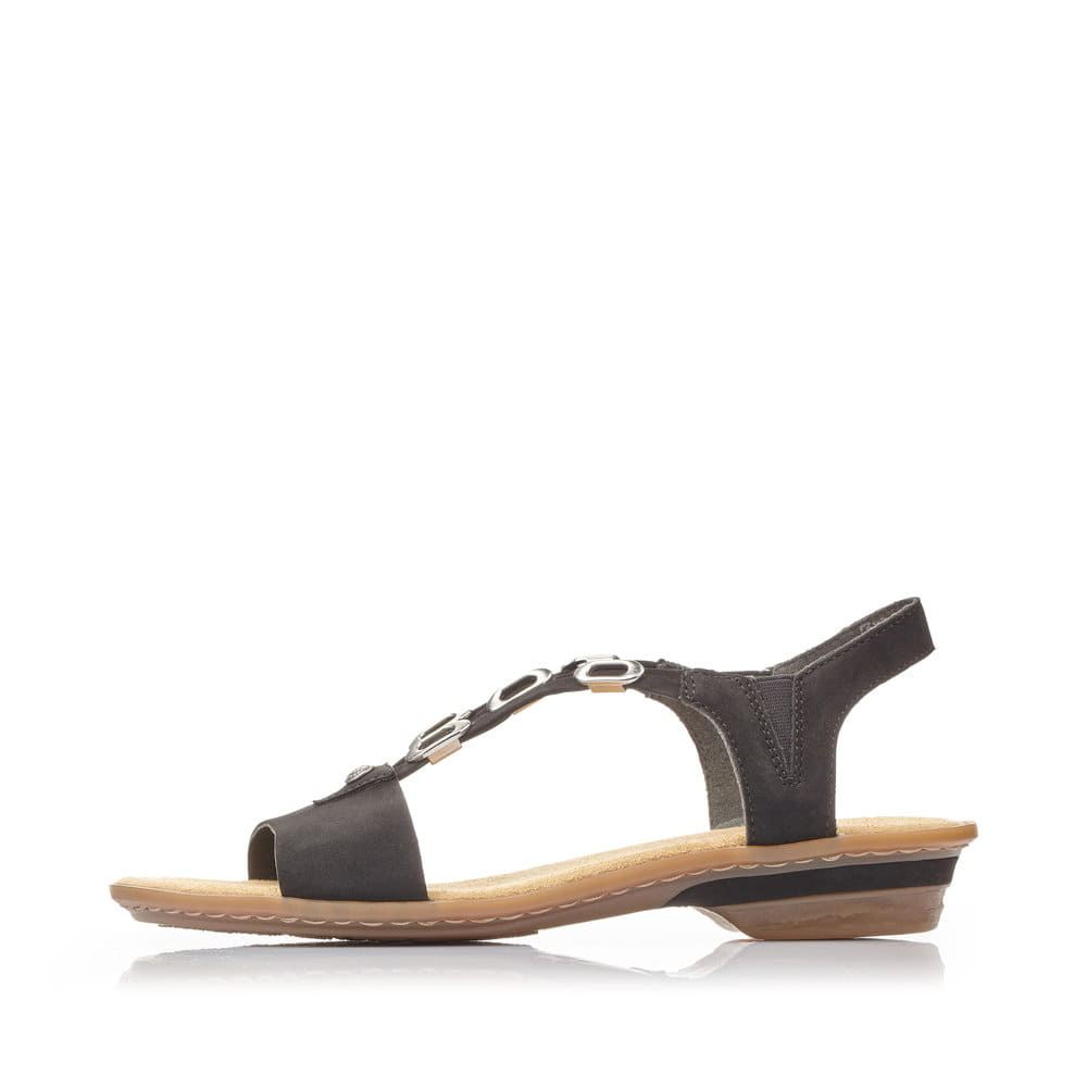Rieker Women's Strappy Sandals - Deep Black