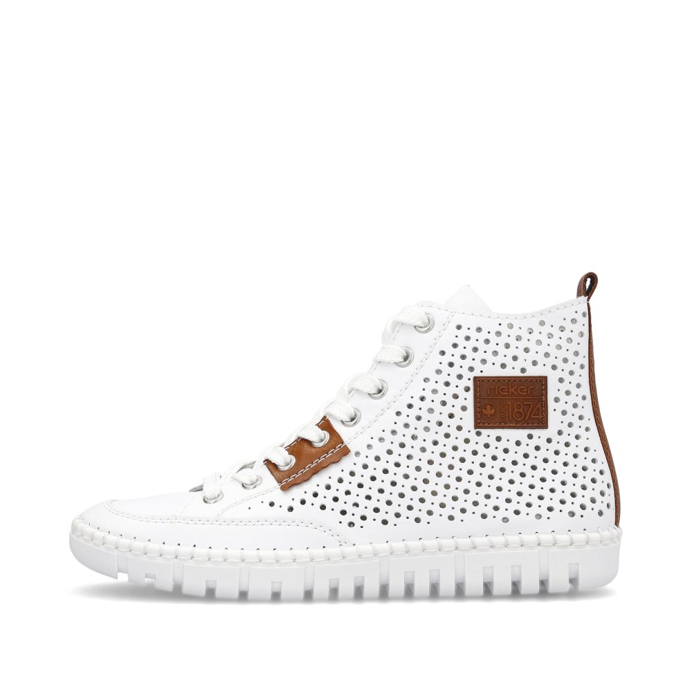 Rieker Women's High-Top Sneakers - Brilliant White
