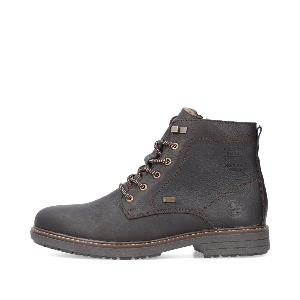 Rieker Men's Lace-Up Boots - Coffee Brown