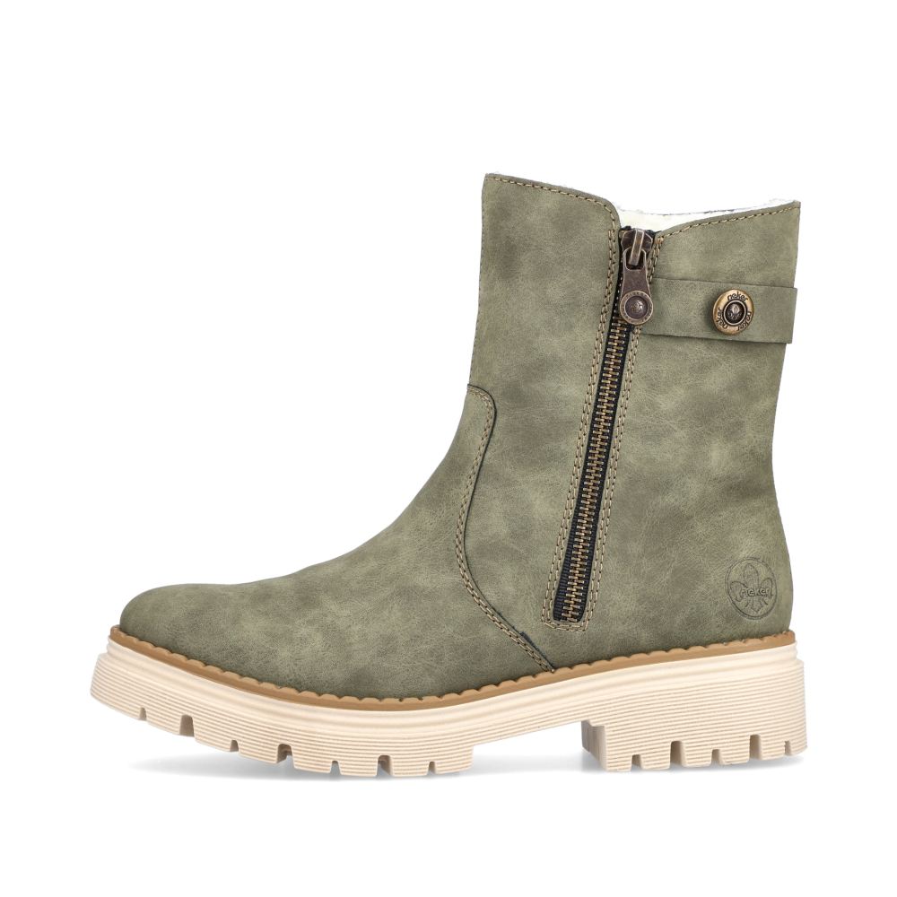 Rieker Women's Ankle Boots Green-Gray