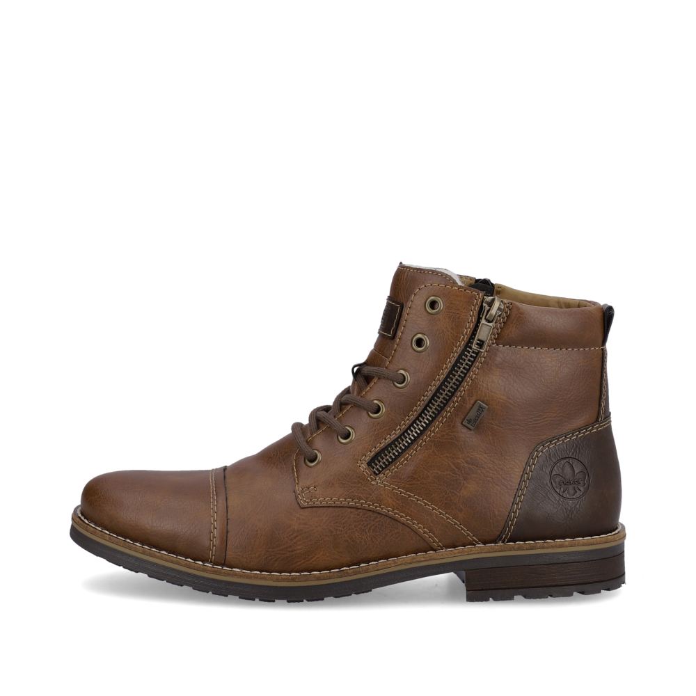 Rieker Men's Lace-Up Boots - Chocolate Brown