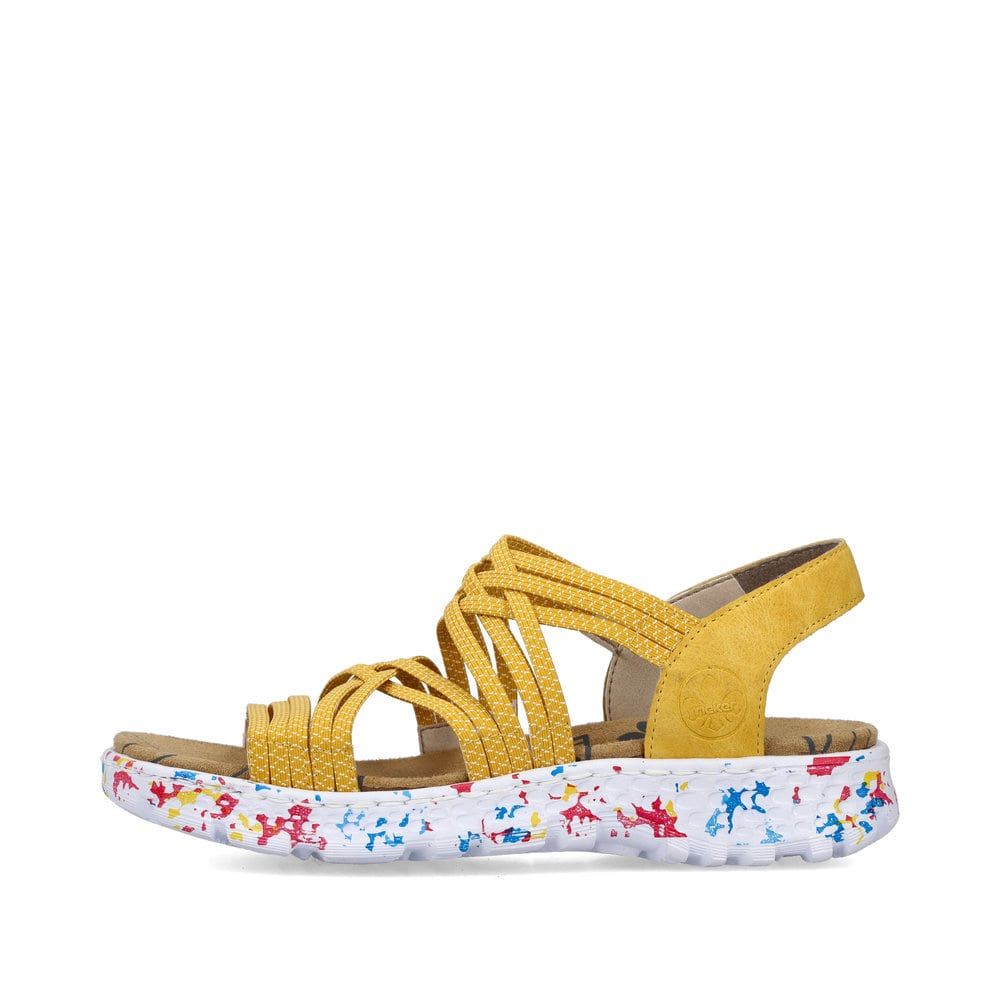 Rieker Women's Trekking Sandalssunflower Yellow Multi