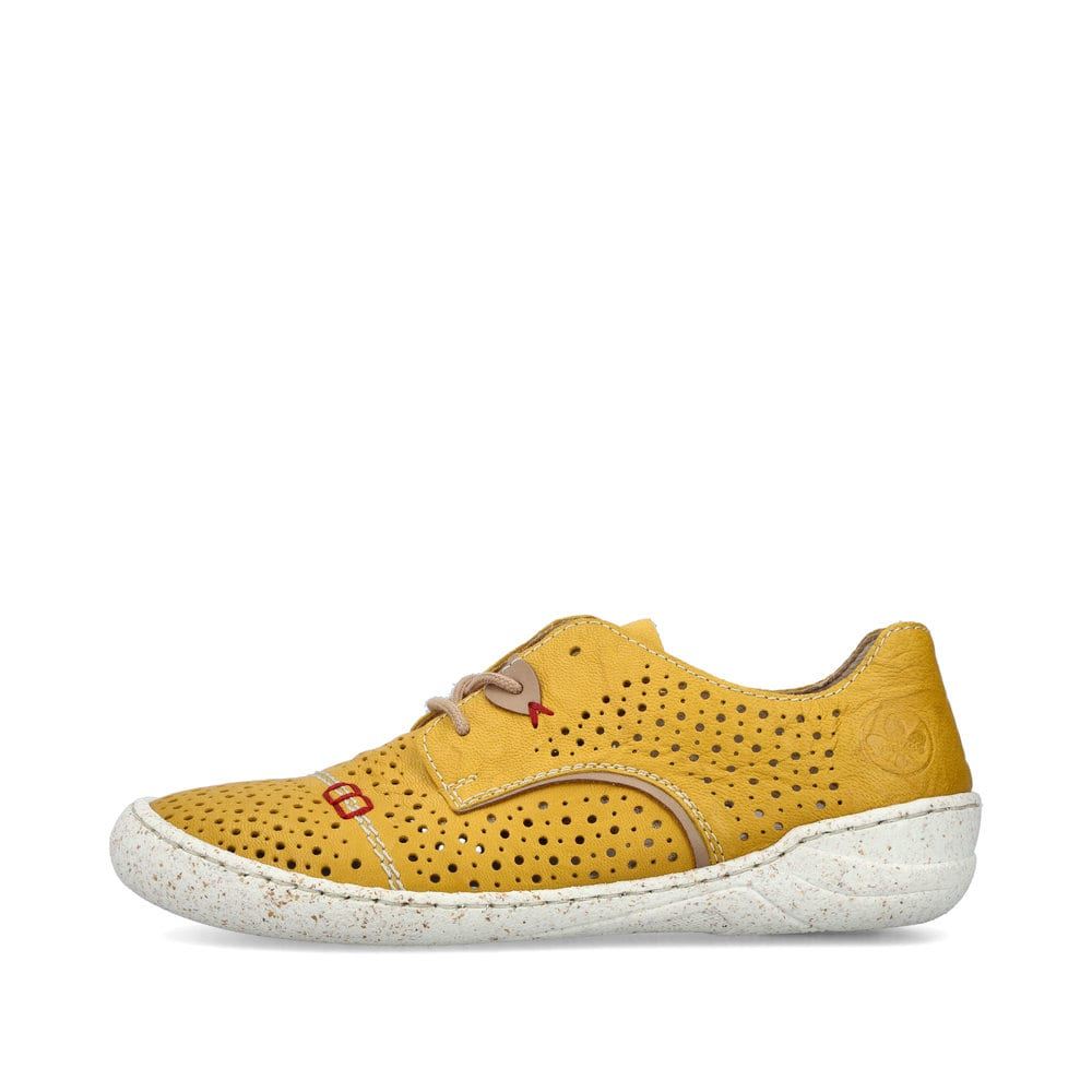 Rieker Women's Lace-Up Shoes - Sunflower Yellow