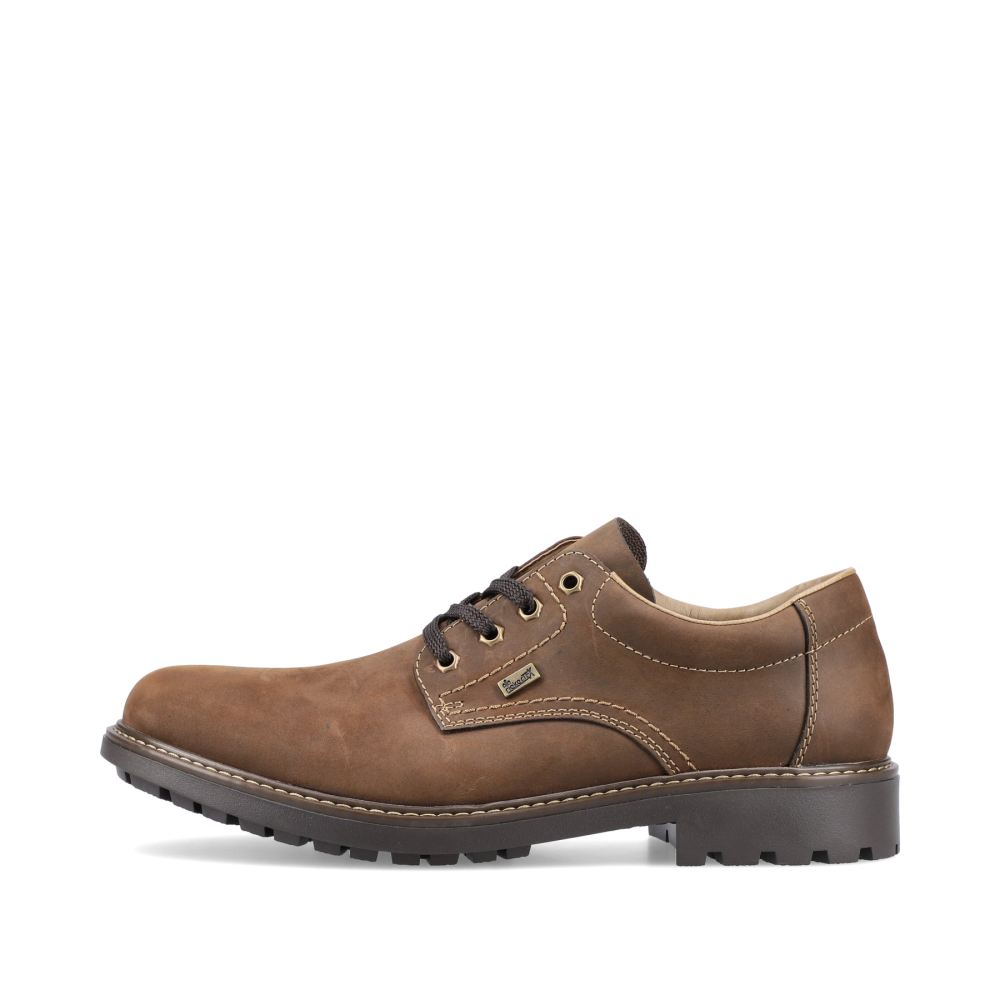 Rieker Men's Lace-Up Shoes - Coffee Brown
