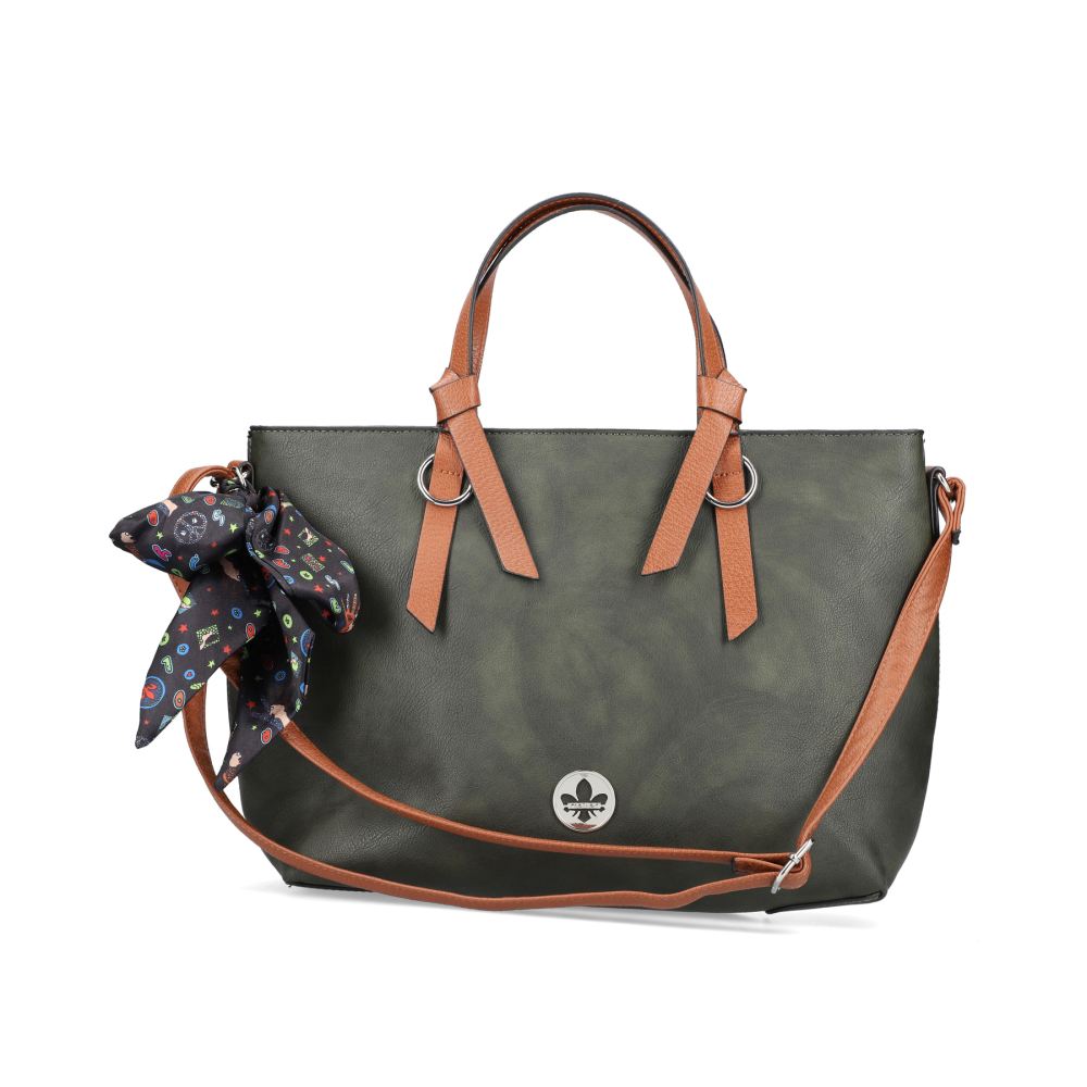 Rieker Women's Shopper - Green Gray And Nougat Brown