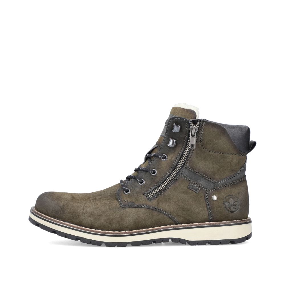 Rieker Men's Lace-Up Boots Olive Green