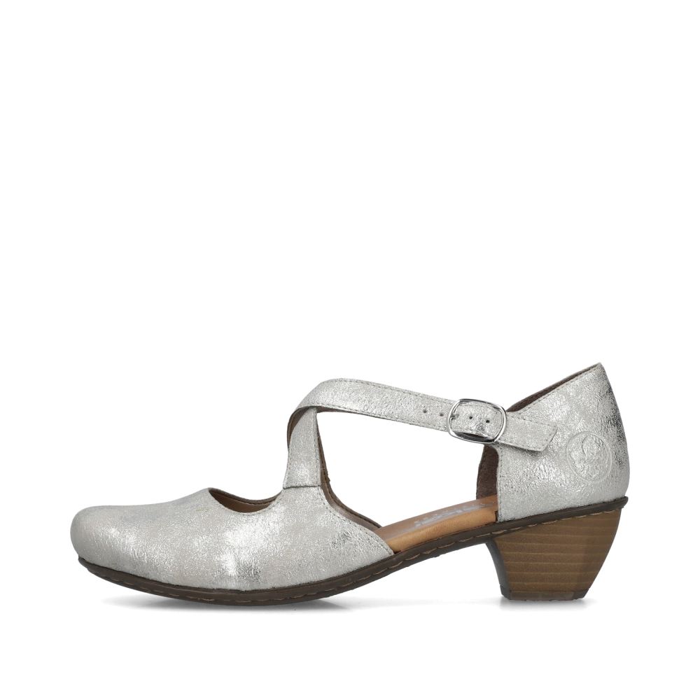 Rieker Women's Pumps Silver Platinum
