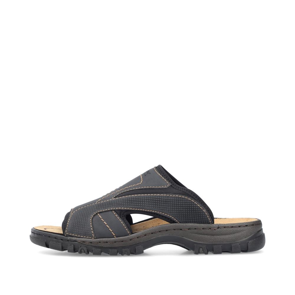 Rieker Men's Mules Black-Gray