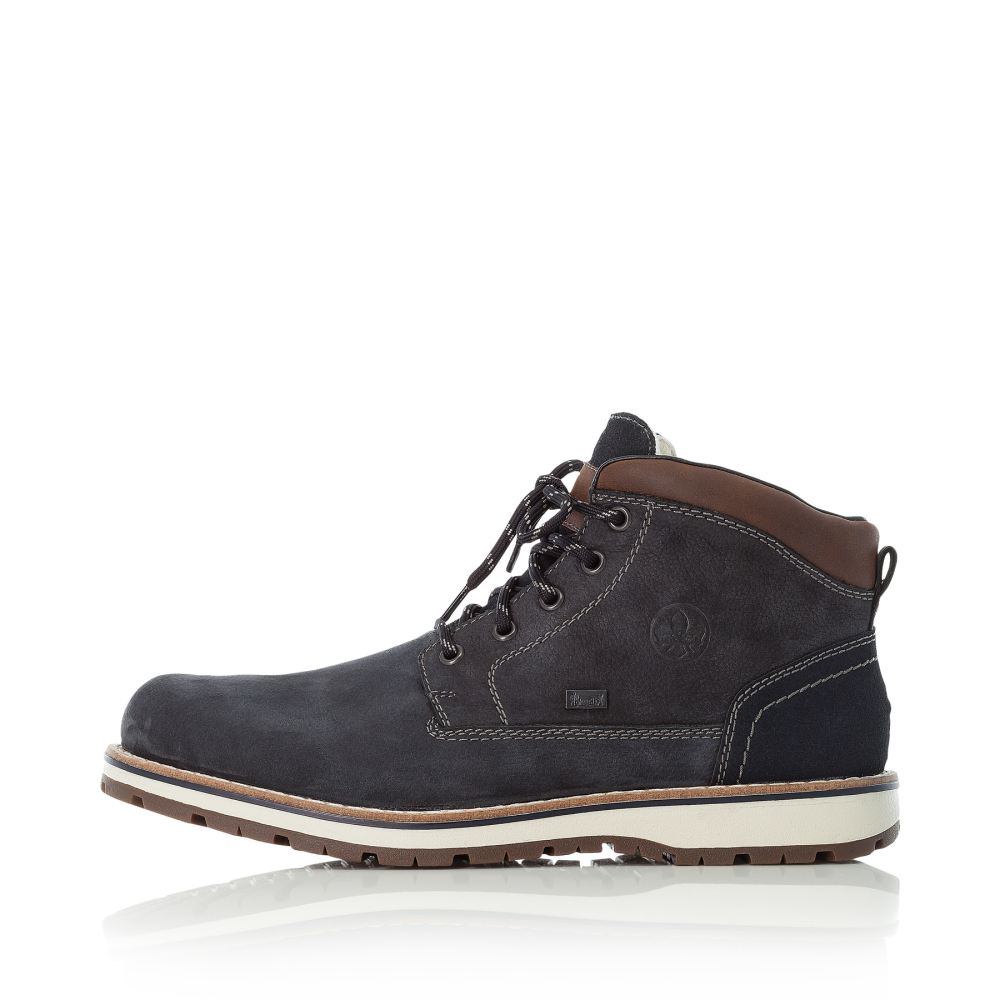 Rieker Men's Lace-Up Boots - Pacific Blue