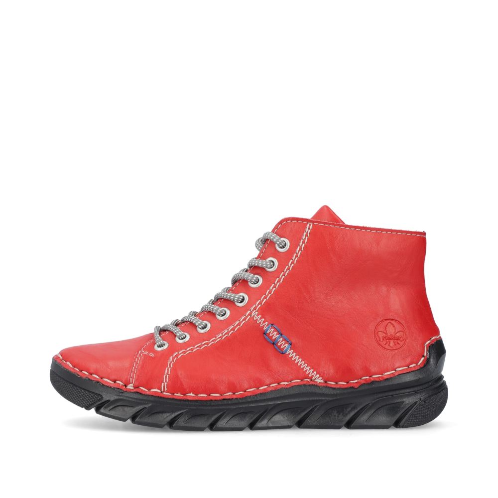 Rieker Women's Lace-Up Shoes - Fire Red