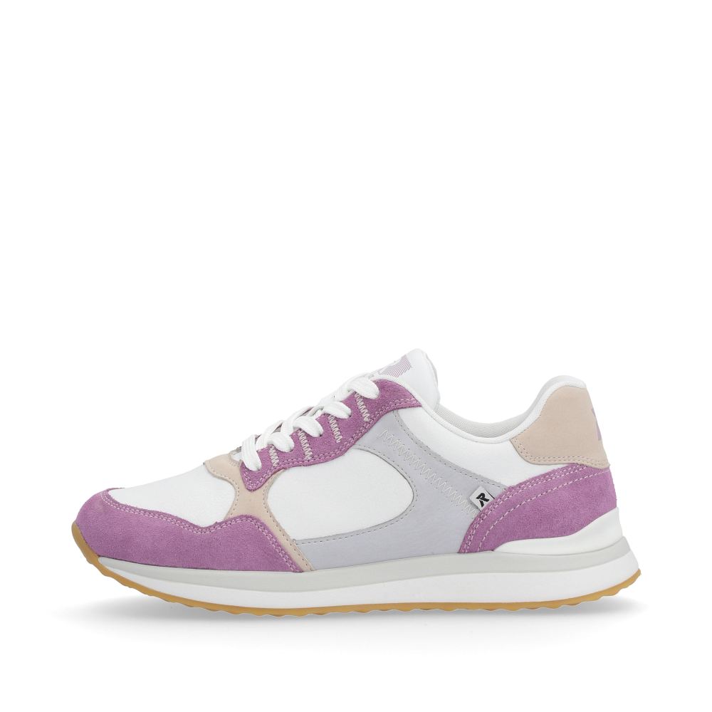 Rieker Evolution Women's Low Sneakers - Lilac Pearl-White
