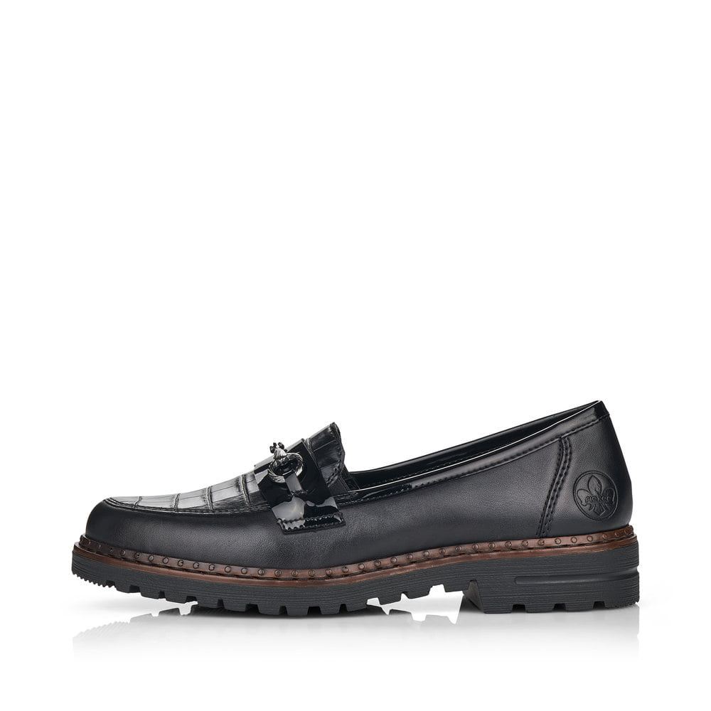 Rieker Women's Loafers Graphite Black