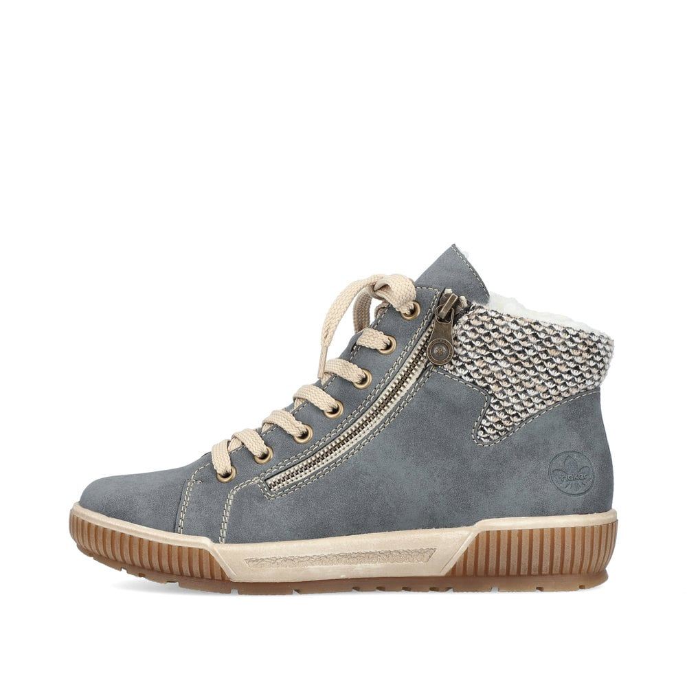 Rieker Women's Lace-Up Shoesblue-Grey