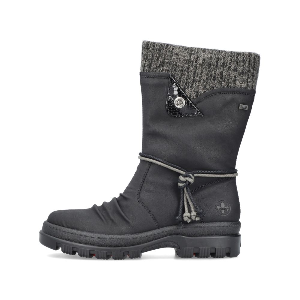 Rieker Women's Short Boots - Night Black