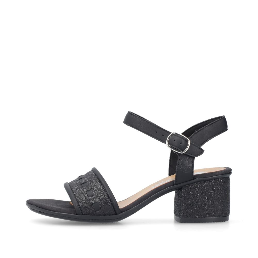 Rieker Women's Strappy Sandals Asphalt Black