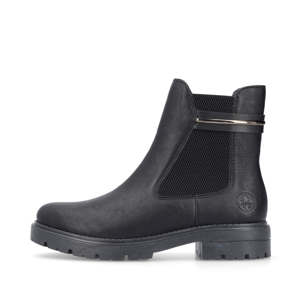 Rieker Women's Chelsea Bootsmidnight Black