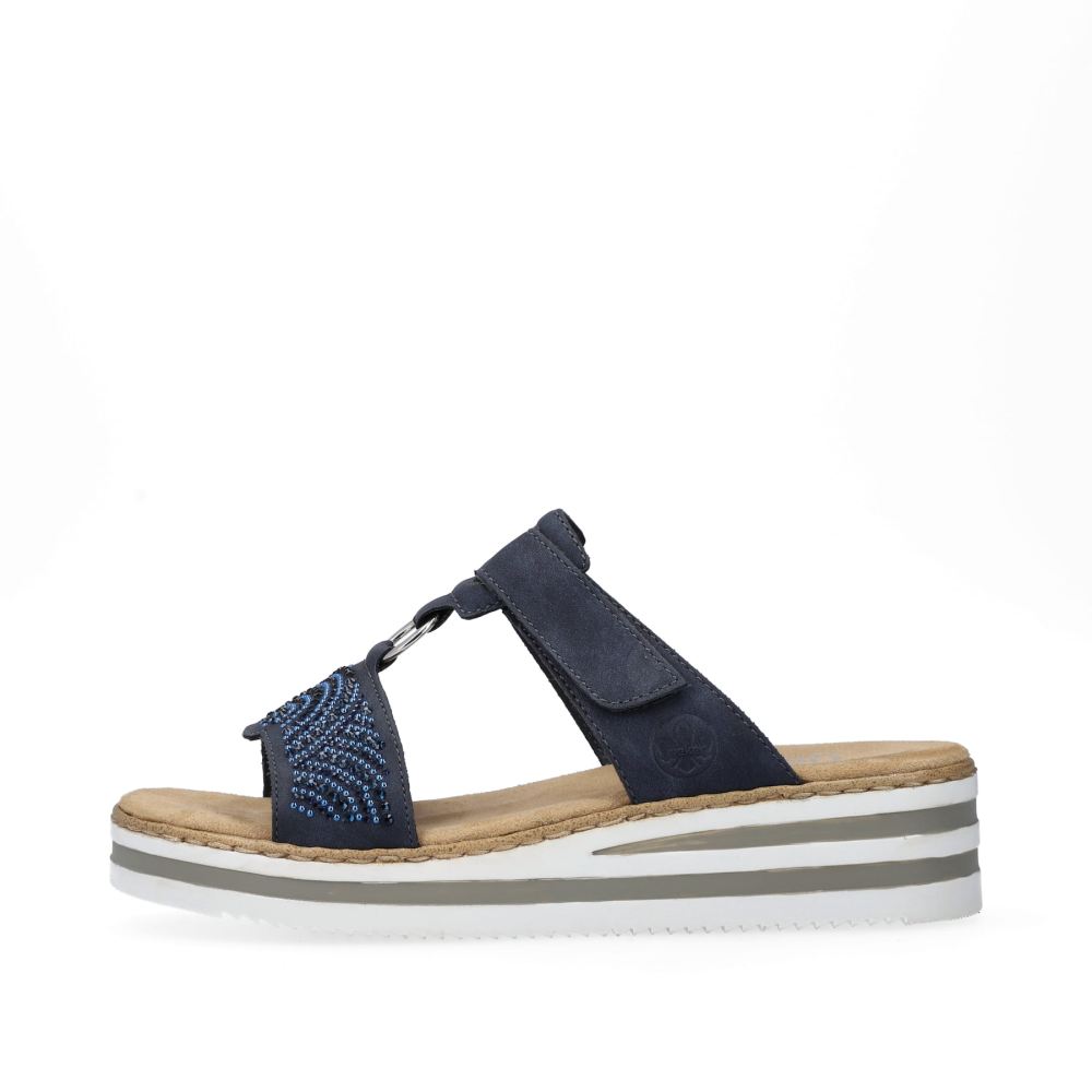 Rieker Women's Mules - Navy Blue