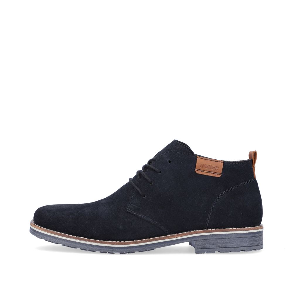 Rieker Men's Lace-Up Shoes - Navy Blue