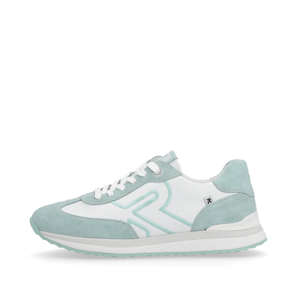 Rieker Evolution Women's Low Sneakers - Frost-White/Aquamarine