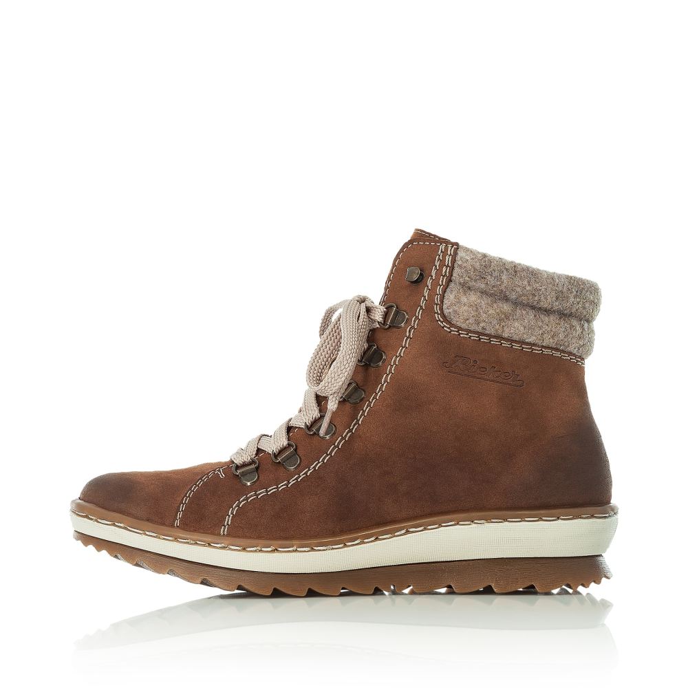 Rieker Women's Lace-Up Boots - Caramel Brown