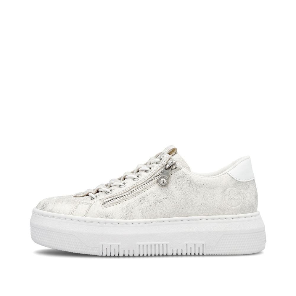 Rieker Women's Low-Top Sneakers - Gray/White