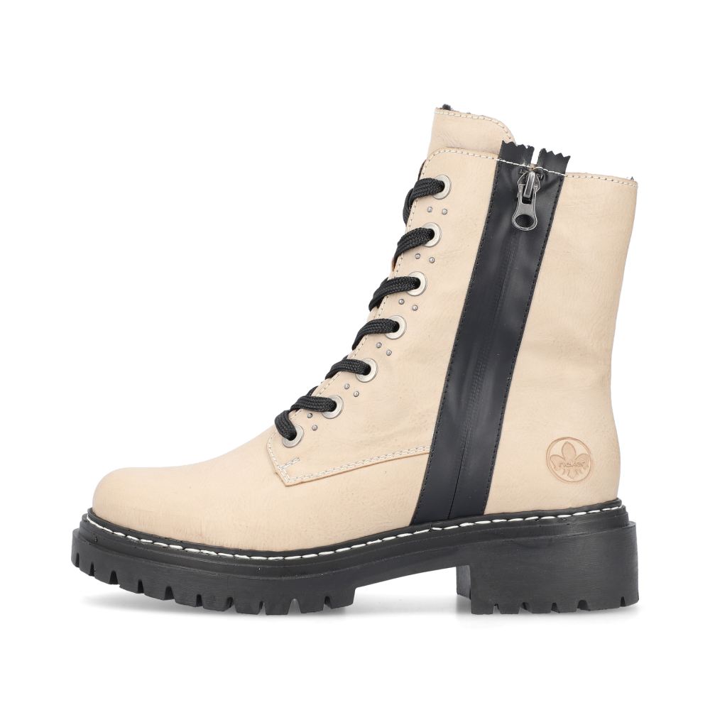 Rieker Women's Biker Boots Vanilla Beige