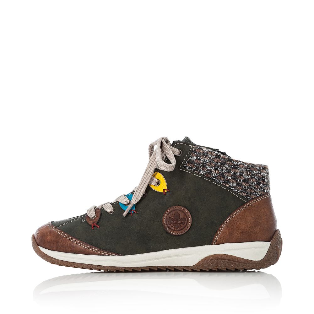 Rieker Women's Lace-Up Boots - Moss Green