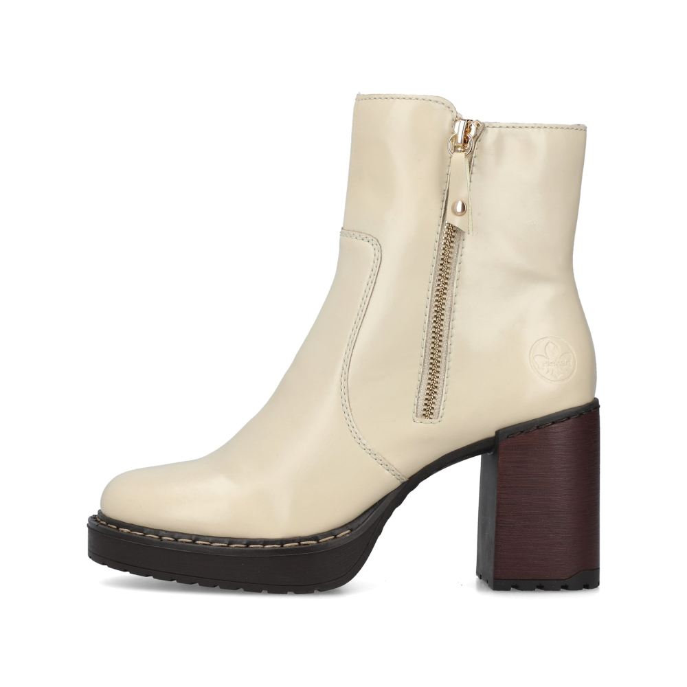 Rieker Women's Ankle Boots Vanilla Beige-Black