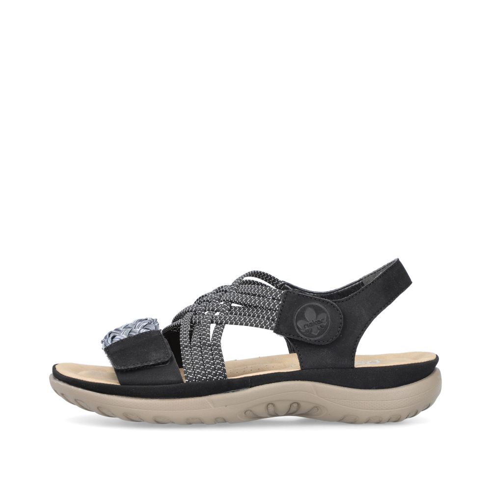 Rieker Women's Strappy Sandals - Night Black