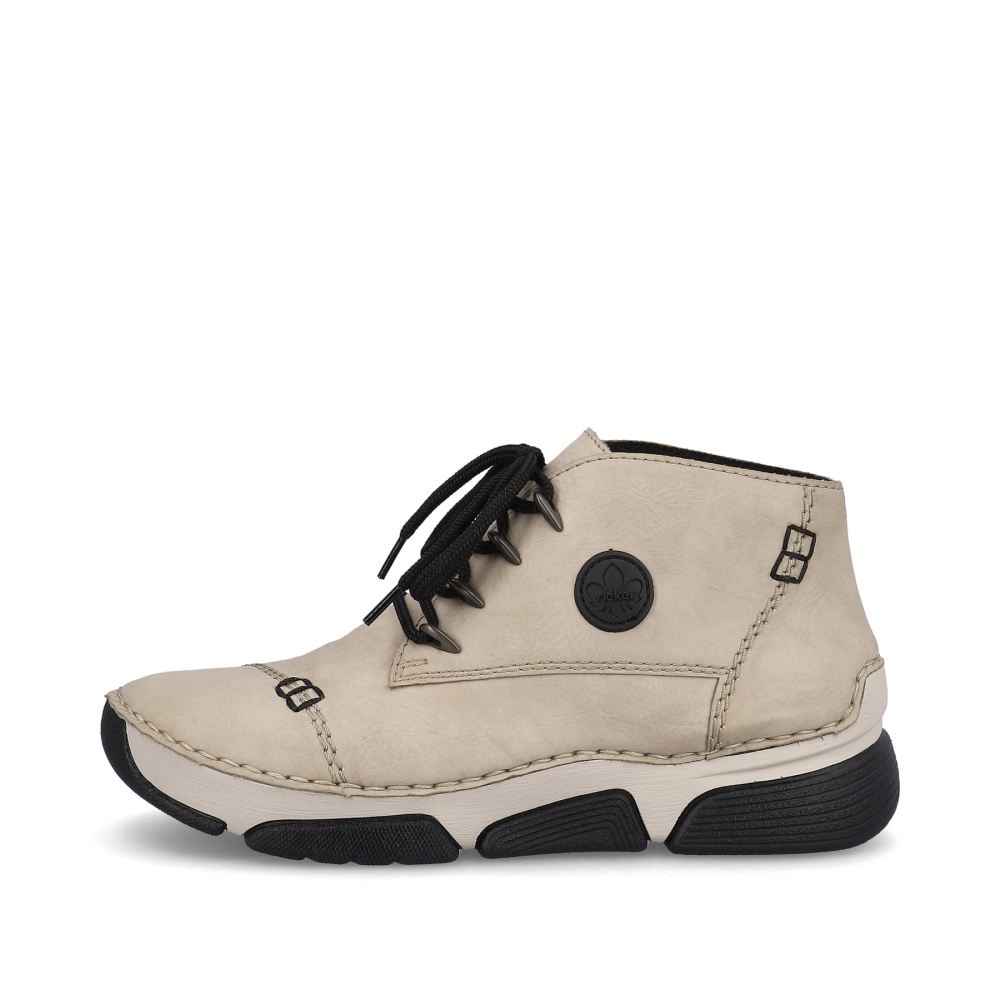 Rieker Women's Lace-Up Shoescream Beige