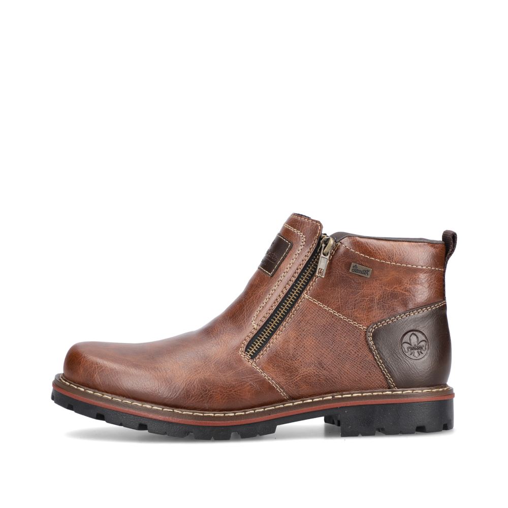 Rieker Men's Short Boots - Coffee Brown