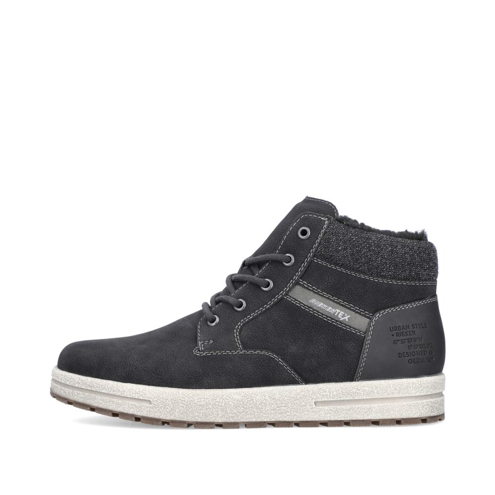 Rieker Men's Lace-Up Shoes Asphalt Black