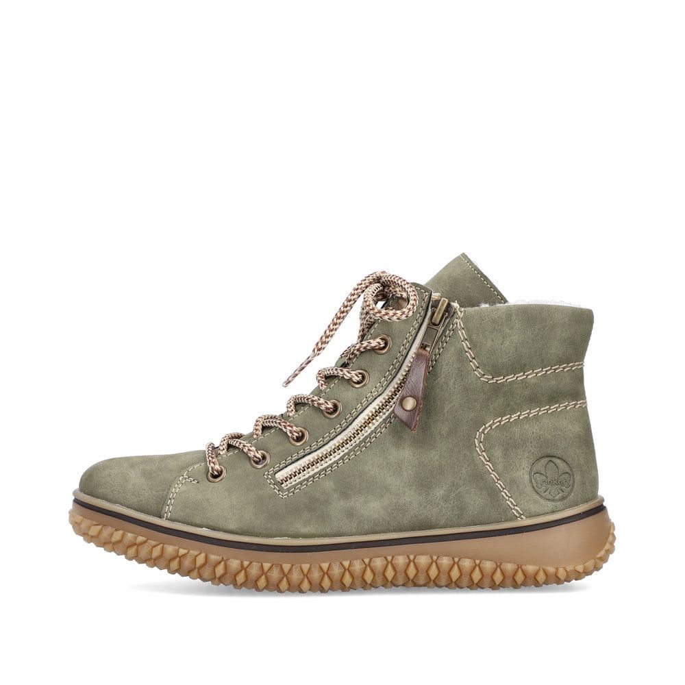 Rieker Women's Lace-Up Boots - Leaf Green