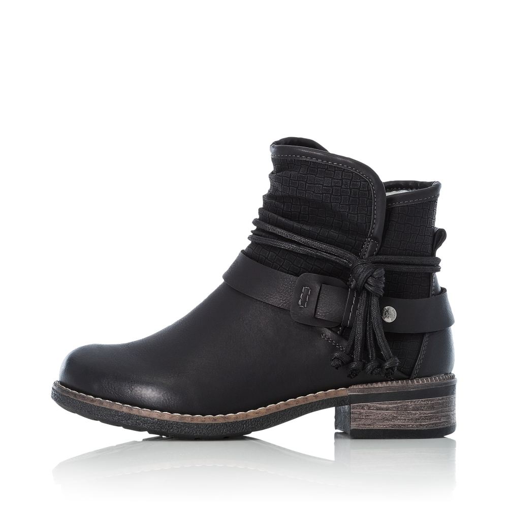 Rieker Women's Short Boots - Night Black
