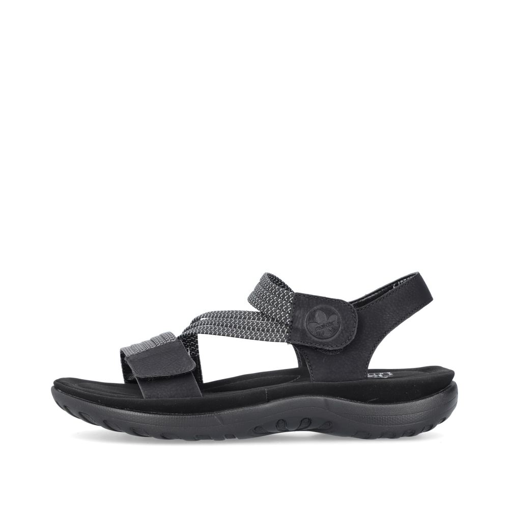 Rieker Women's Strappy Sandals Asphalt Black